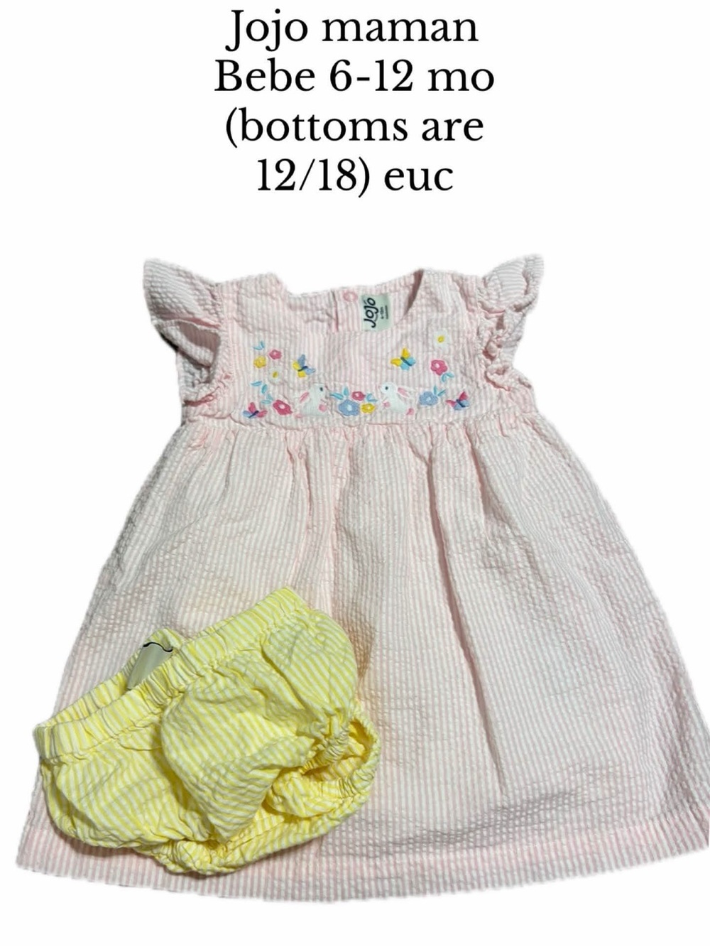 Jojo maman Bebe 6-12 mo bunny dress